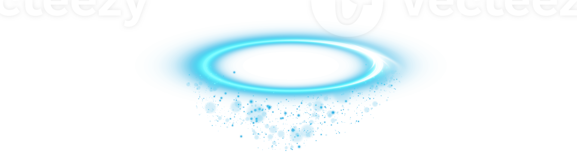Blue halo angel ring. Light realistic halo, angel ring, Saint aureole symbol. Magic fantasy portal. Futuristic teleport.Three dimensional shiny blue nimbus. . Illustration number 74 png