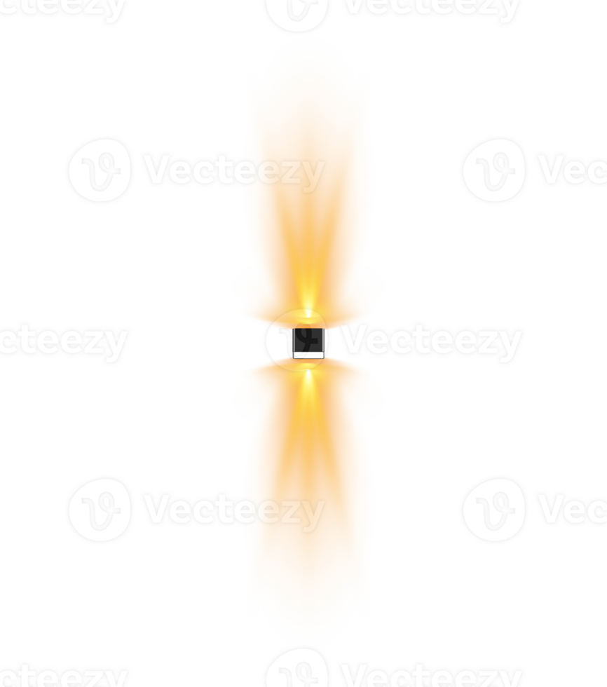 Yellow or Golden light bulb. Bright Yellow or Golden Spotlight. Scene. Stage. Podium. Light Effects. Glow light effect. Glowing lamp. . Illustration number 29 png