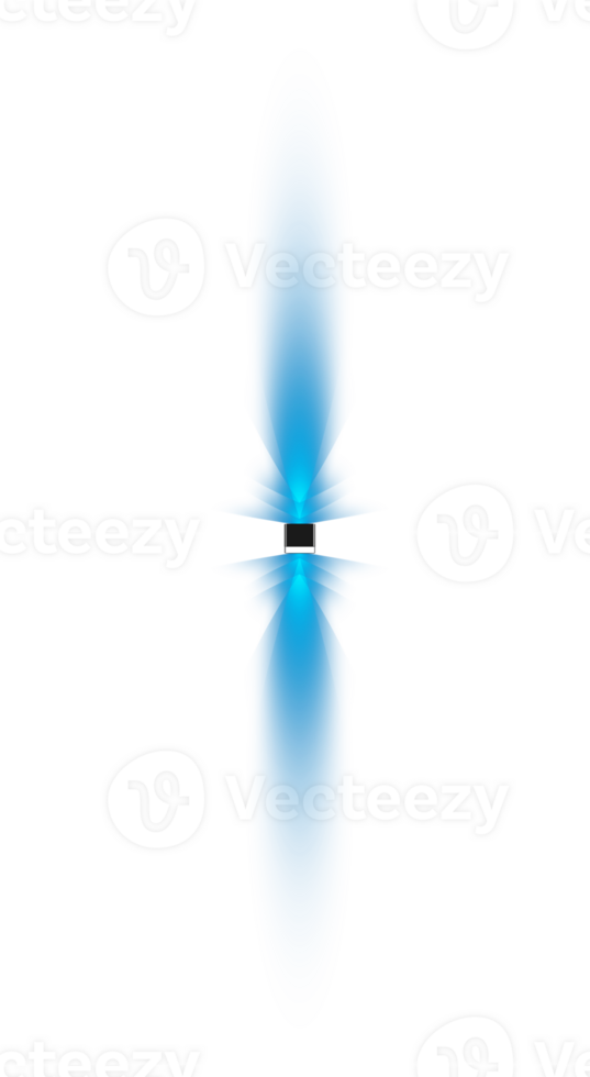 Blue light bulb. Bright blue Spotlight. Scene. Stage. Podium. Light Effects. Glow light effect. Glowing lamp. . Illustration number 10 png