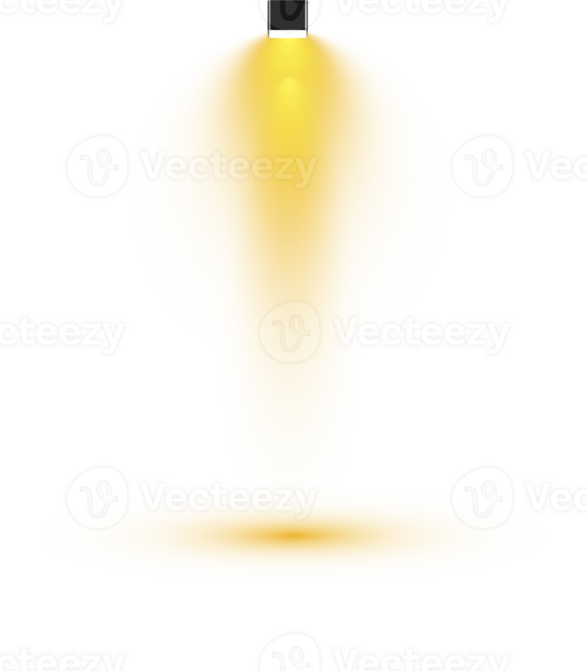 Bright Yellow or Golden Spotlight. Scene. Stage. Podium. Light Effects. Glow light effect. Glowing lamp. . Illustration number 382 png