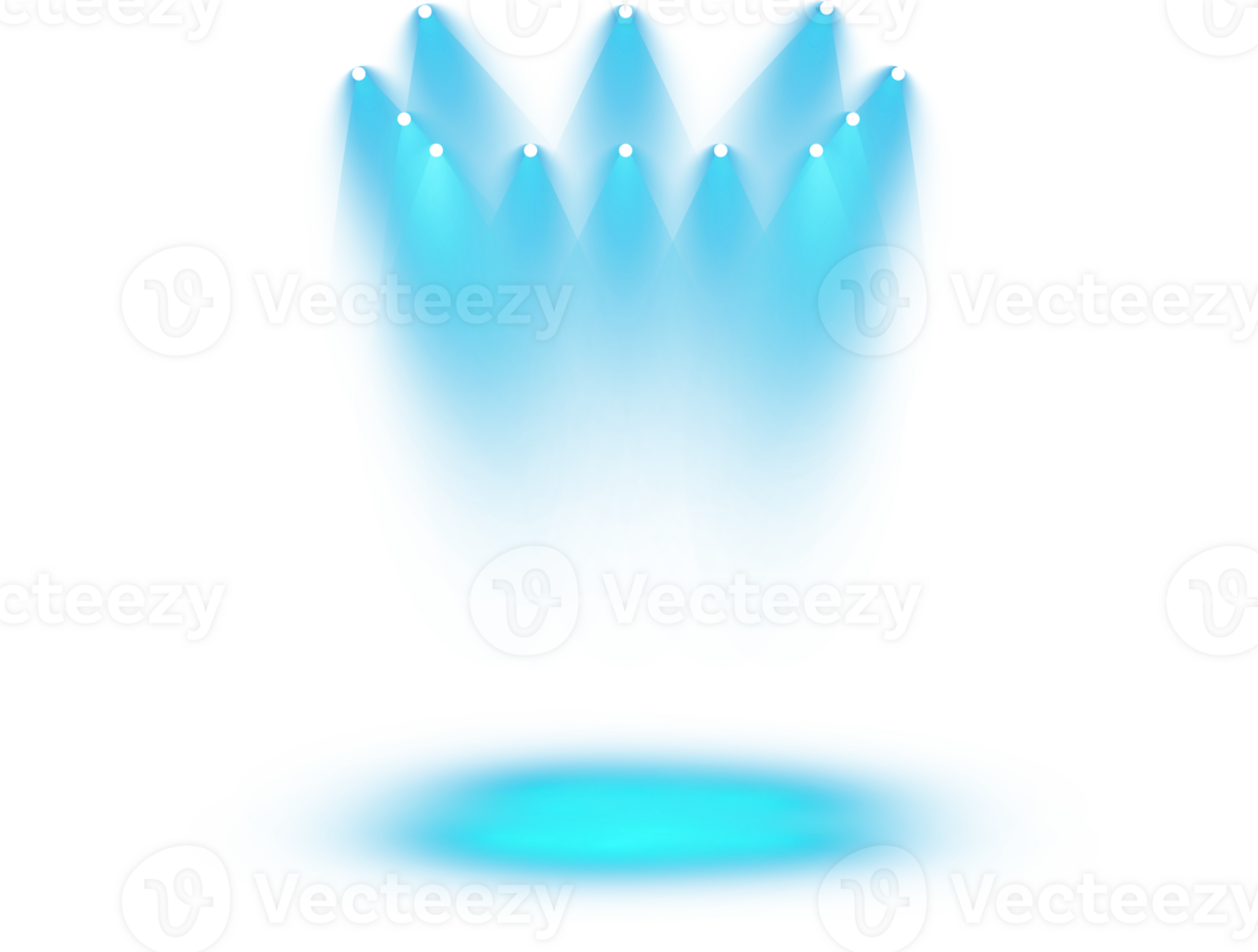 Bright blue Spotlight. Scene. Stage. Podium. Light Effects. Glow light effect. Glowing lamp. . Illustration number 462 png