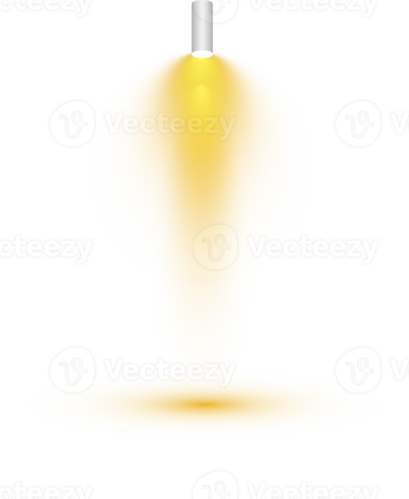 Bright Yellow or Golden Spotlight. Scene. Stage. Podium. Light Effects. Glow light effect. Glowing lamp. . Illustration number 363 png