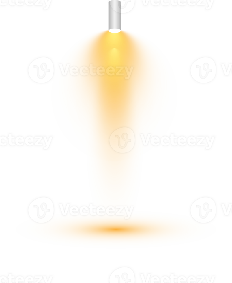 Bright Yellow or Golden Spotlight. Scene. Stage. Podium. Light Effects. Glow light effect. Glowing lamp. . Illustration number 364 png