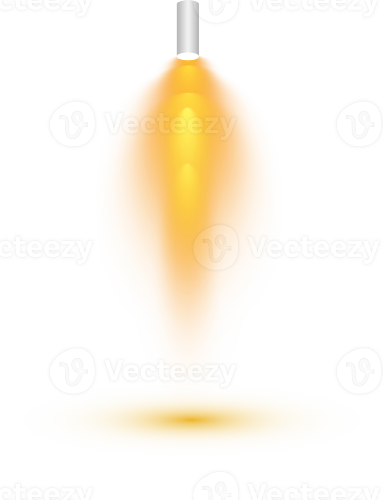 Bright Yellow or Golden Spotlight. Scene. Stage. Podium. Light Effects. Glow light effect. Glowing lamp. . Illustration number 365 png