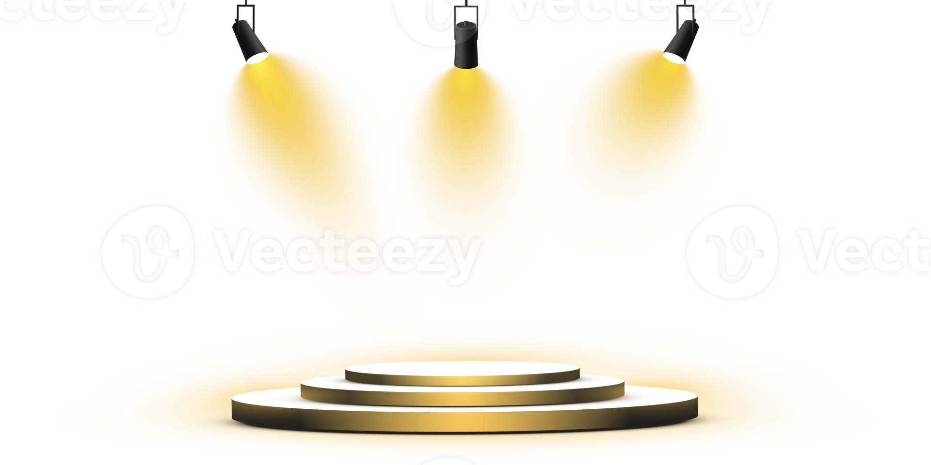 Bright Golden podium with Spotlight. Scene. Stage. Podium. Light Effects. Glow light effect. Glowing lamp. . Illustration number 10 png