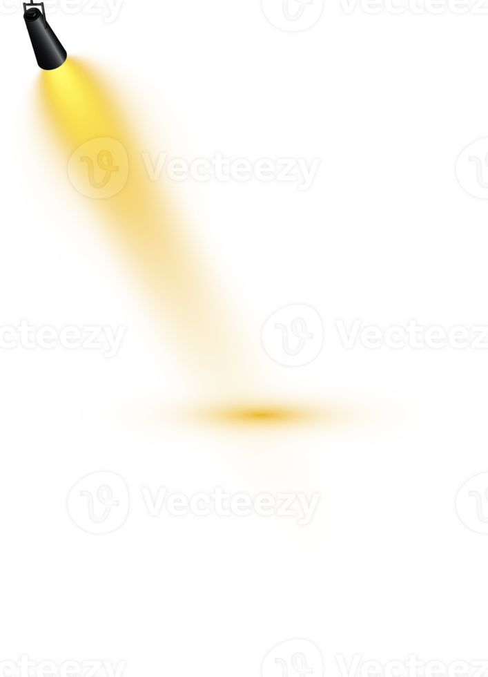 Bright Yellow or Golden Spotlight. Scene. Stage. Podium. Light Effects. Glow light effect. Glowing lamp. . Illustration number 355 png