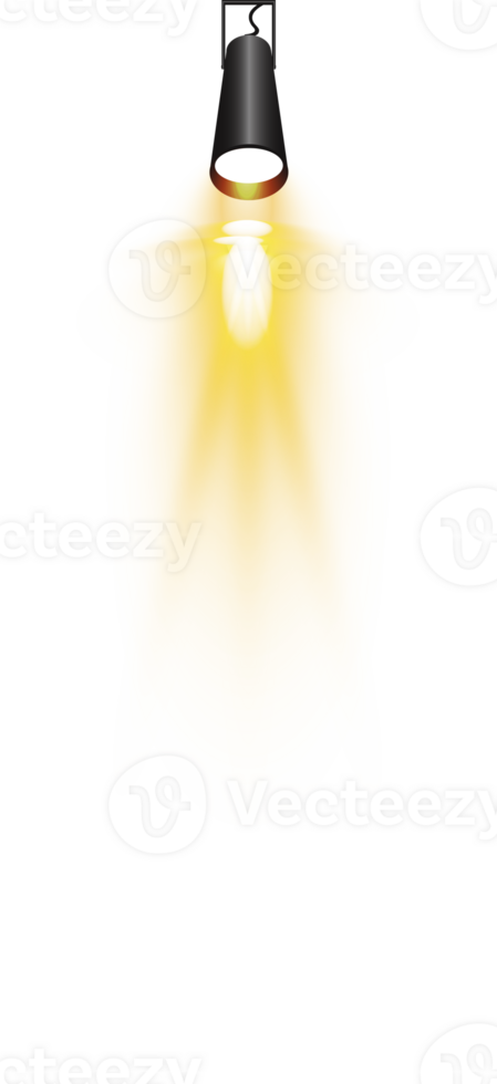 Bright Yellow or Golden Spotlight. Scene. Stage. Podium. Light Effects. Glow light effect. Glowing lamp. . Illustration number 317 png