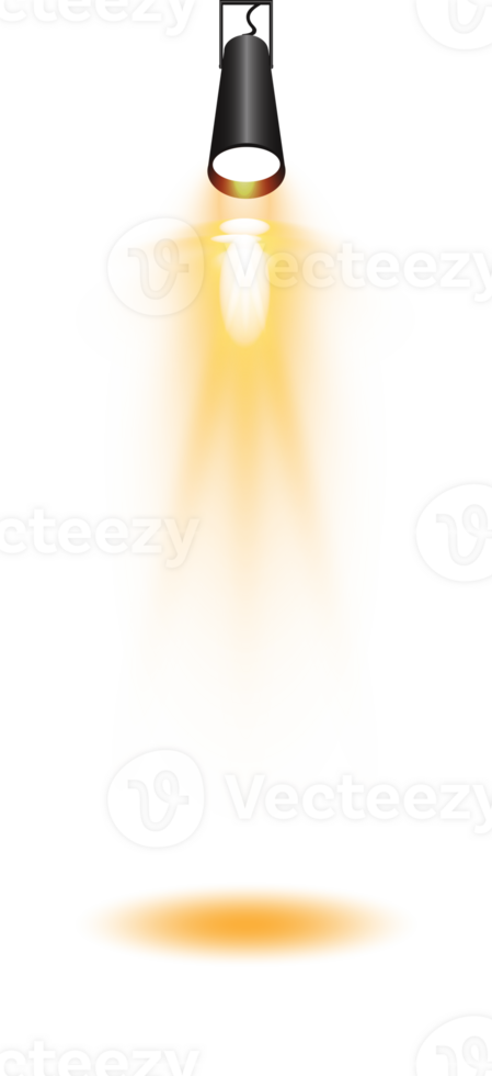 Bright Yellow or Golden Spotlight. Scene. Stage. Podium. Light Effects. Glow light effect. Glowing lamp. . Illustration number 304 png