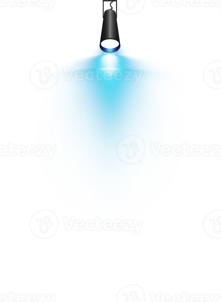 Bright blue Spotlight. Scene. Stage. Podium. Light Effects. Glow light effect. Glowing lamp. . Illustration number 423 png