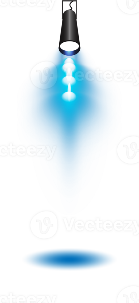 Bright blue Spotlight. Scene. Stage. Podium. Light Effects. Glow light effect. Glowing lamp. . Illustration number 403 png
