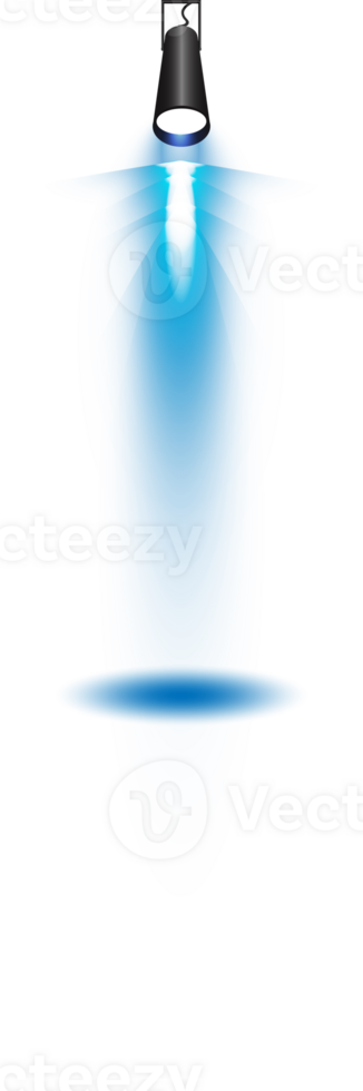 Bright blue Spotlight. Scene. Stage. Podium. Light Effects. Glow light effect. Glowing lamp. . Illustration number 295 png