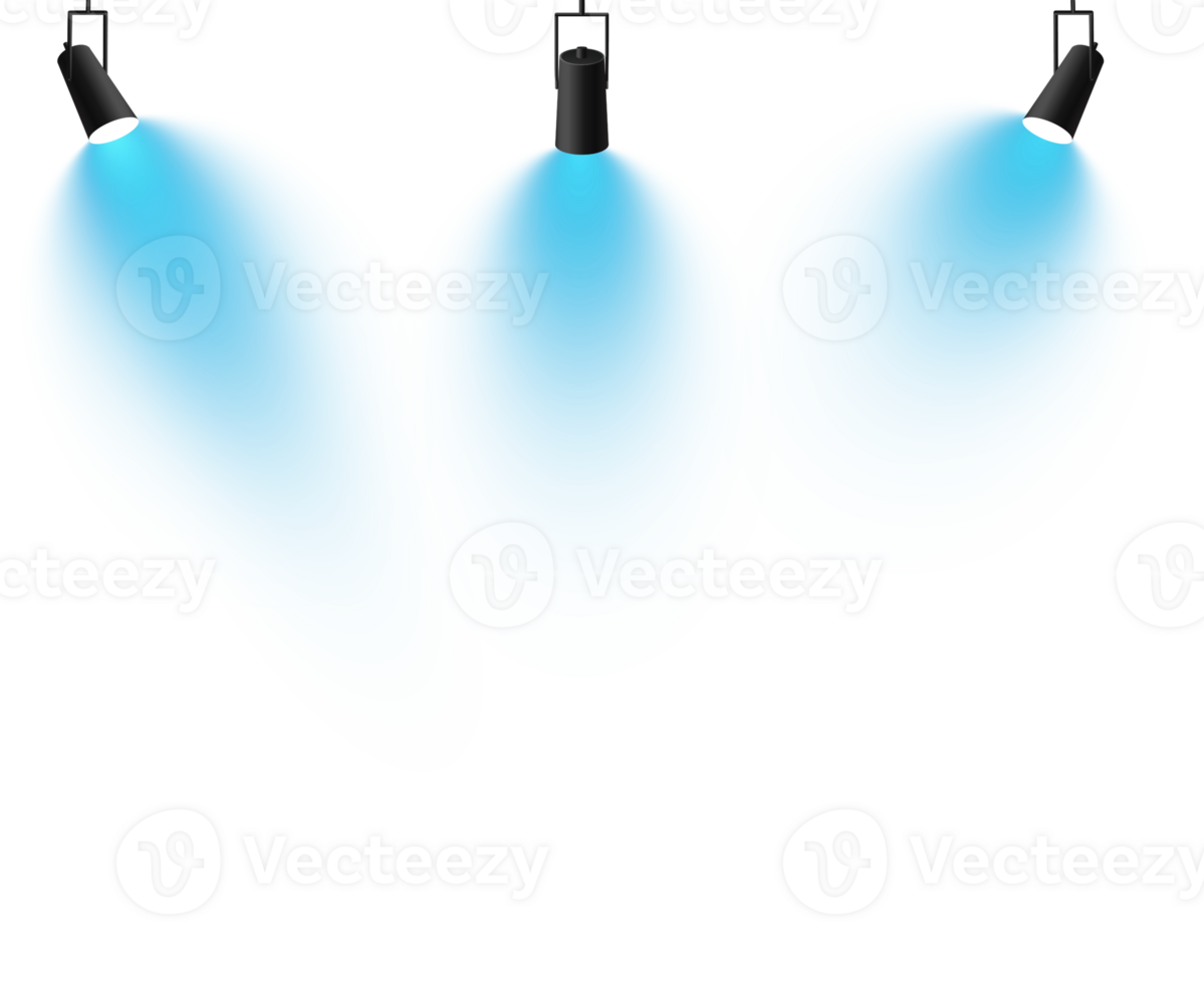 Bright blue Spotlight. Scene. Stage. Podium. Light Effects. Glow light effect. Glowing lamp. . Illustration number 287 png