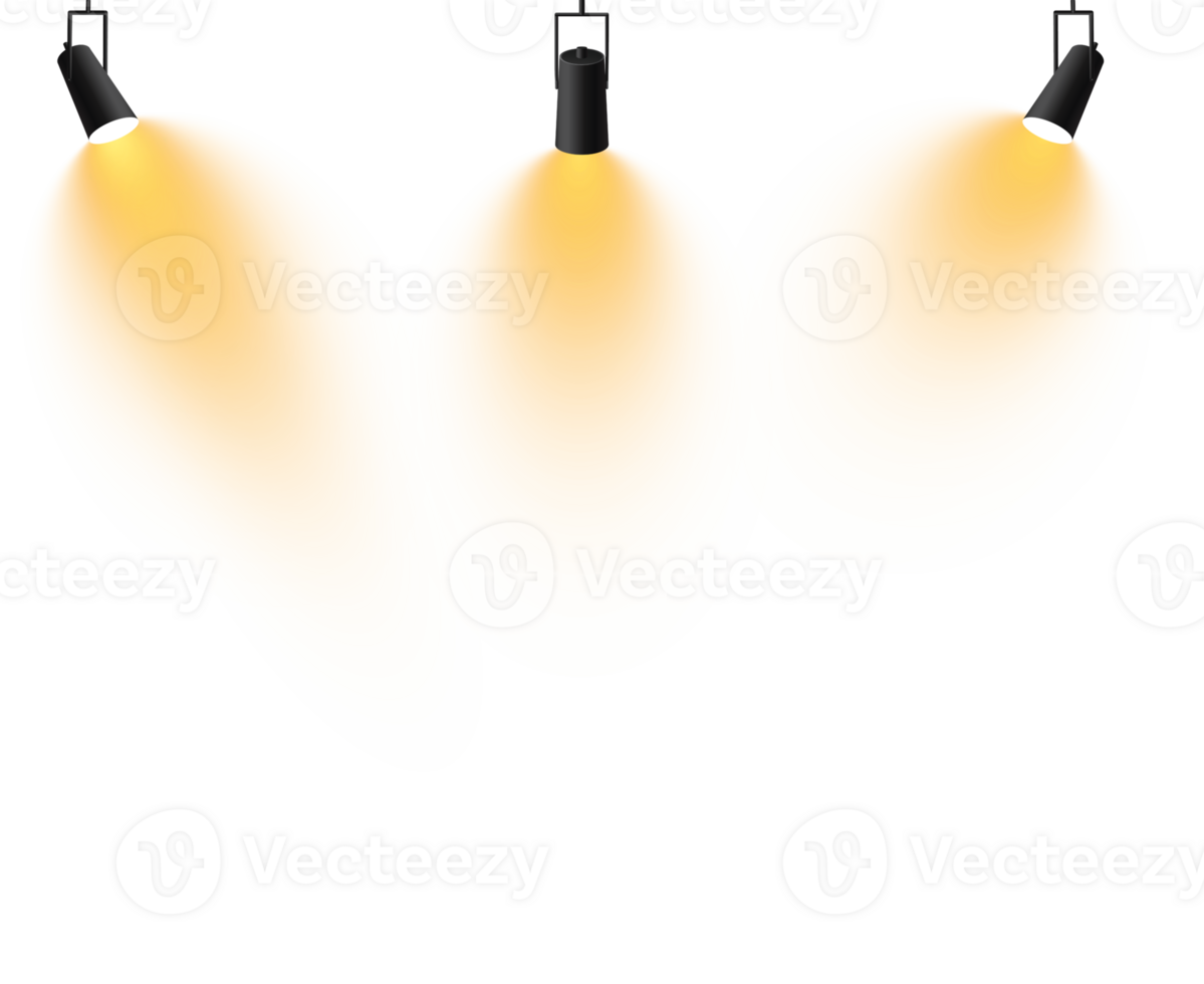 Bright Yellow or Golden Spotlight. Scene. Stage. Podium. Light Effects. Glow light effect. Glowing lamp. . Illustration number 282 png