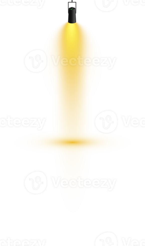 Bright Yellow or Golden Spotlight. Scene. Stage. Podium. Light Effects. Glow light effect. Glowing lamp. . Illustration number 276 png