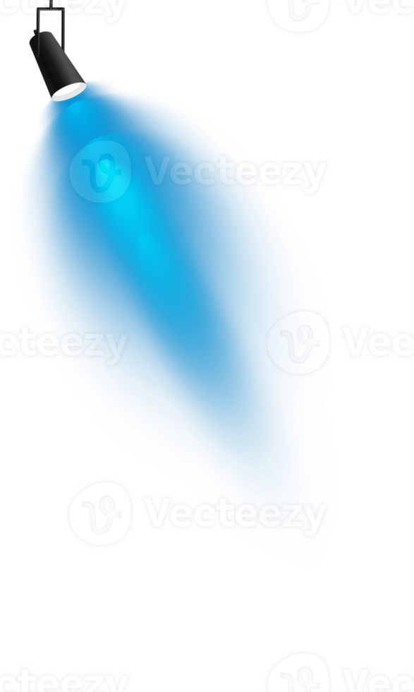 Bright blue Spotlight. Scene. Stage. Podium. Light Effects. Glow light effect. Glowing lamp. . Illustration number 281 png
