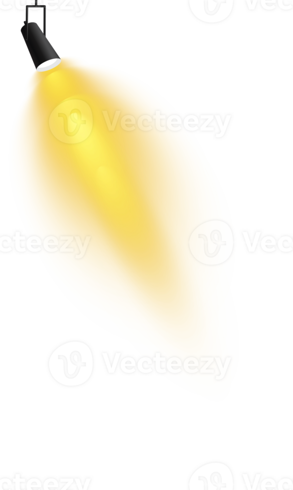 Bright Yellow or Golden Spotlight. Scene. Stage. Podium. Light Effects. Glow light effect. Glowing lamp. . Illustration number 273 png