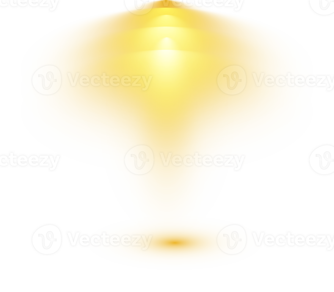 Bright Yellow or Golden Spotlight. Scene. Stage. Podium. Light Effects. Glow light effect. Glowing lamp. . Illustration number 232 png