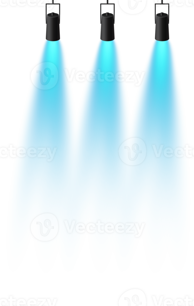 Bright blue Spotlight. Scene. Stage. Podium. Light Effects. Glow light effect. Glowing lamp. . Illustration number 234 png