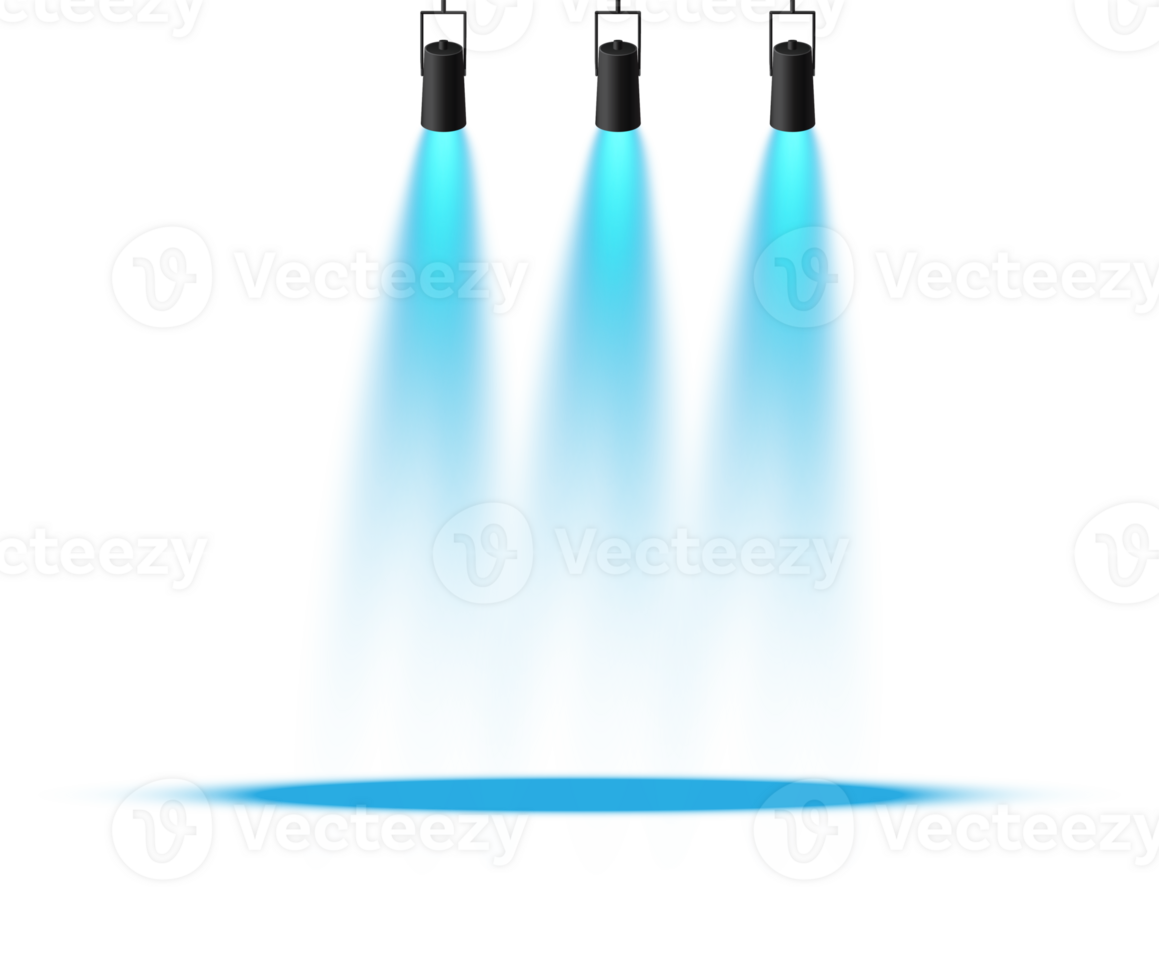 Bright blue Spotlight. Scene. Stage. Podium. Light Effects. Glow light effect. Glowing lamp. . Illustration number 222 png