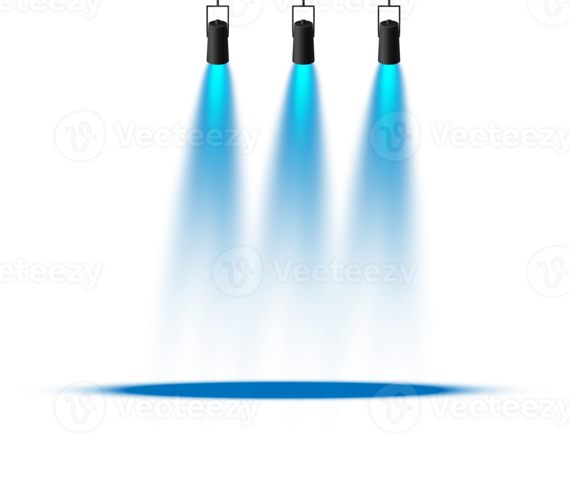 Bright blue Spotlight. Scene. Stage. Podium. Light Effects. Glow light effect. Glowing lamp. . Illustration number 220 png