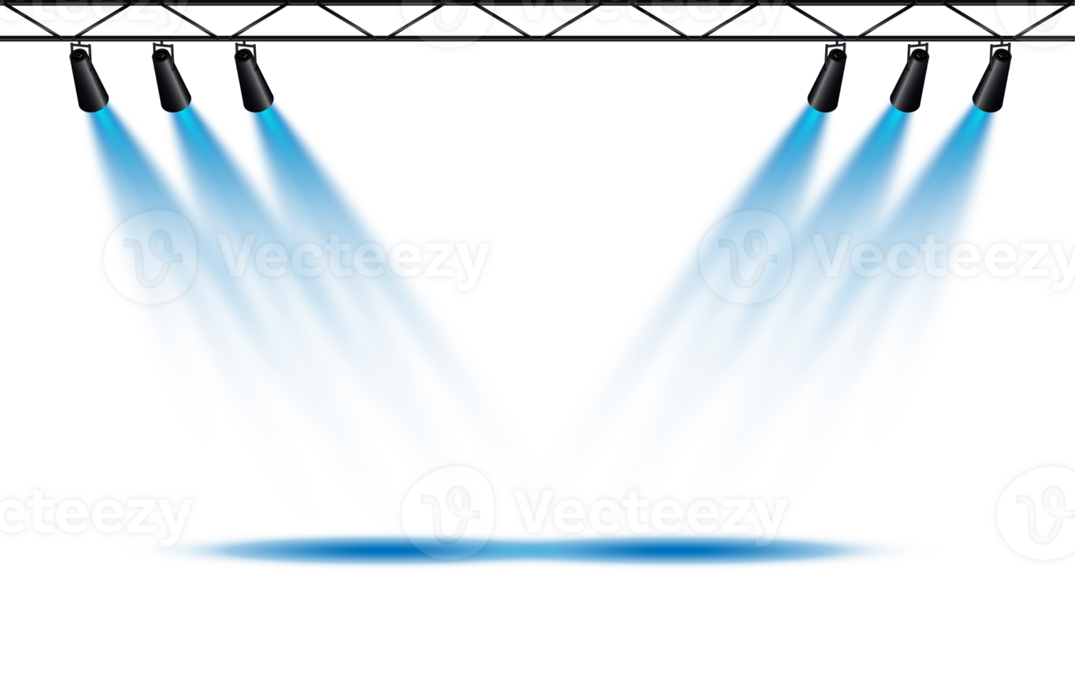 Bright blue Spotlight. Scene. Stage. Podium. Light Effects. Glow light effect. Glowing lamp. . Illustration number 209 png