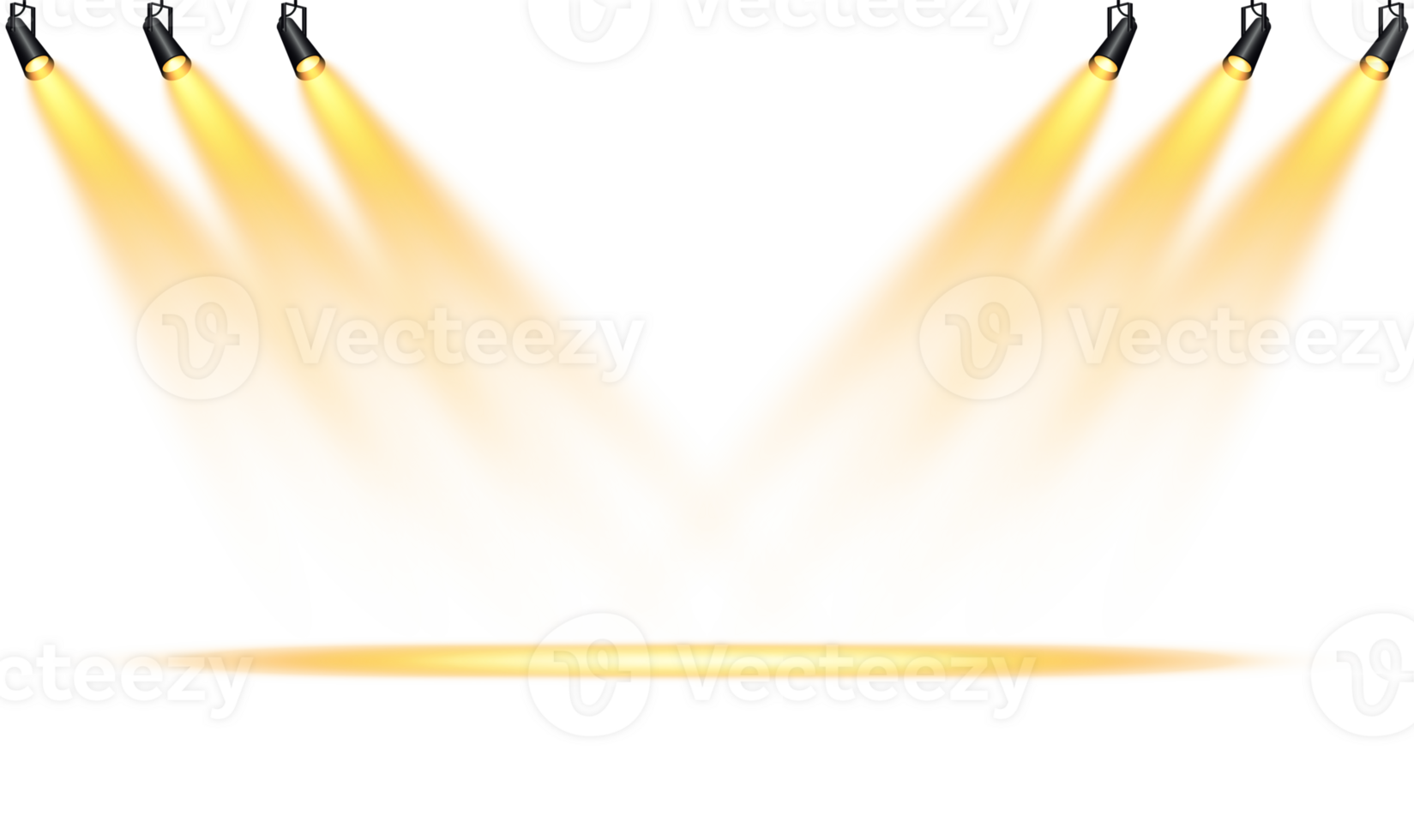 Bright Yellow or Golden Spotlight. Scene. Stage. Podium. Light Effects. Glow light effect. Glowing lamp. . Illustration number 204 png