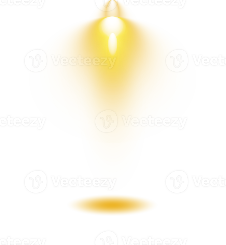 Bright Yellow or Golden Spotlight. Scene. Stage. Podium. Light Effects. Glow light effect. Glowing lamp. . Illustration number 143 png