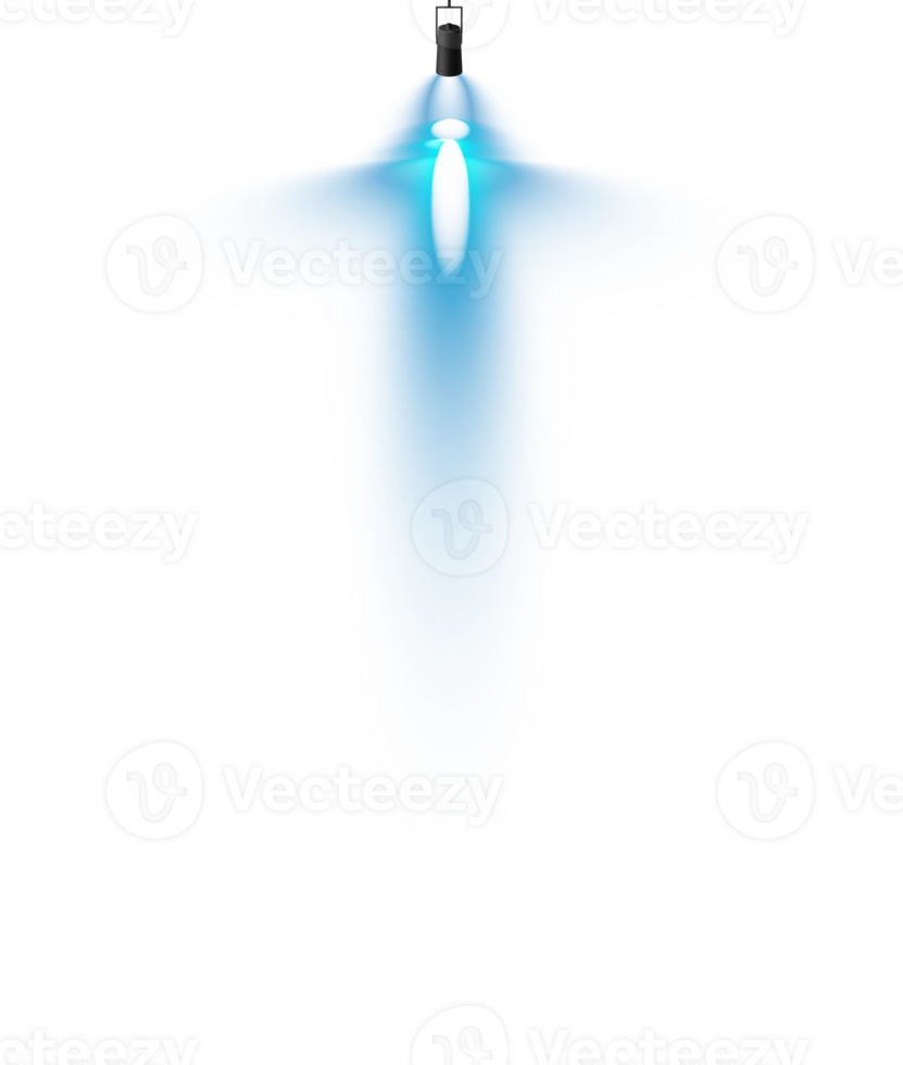 Bright blue Spotlight. Scene. Stage. Podium. Light Effects. Glow light effect. Glowing lamp. . Illustration number 154 png