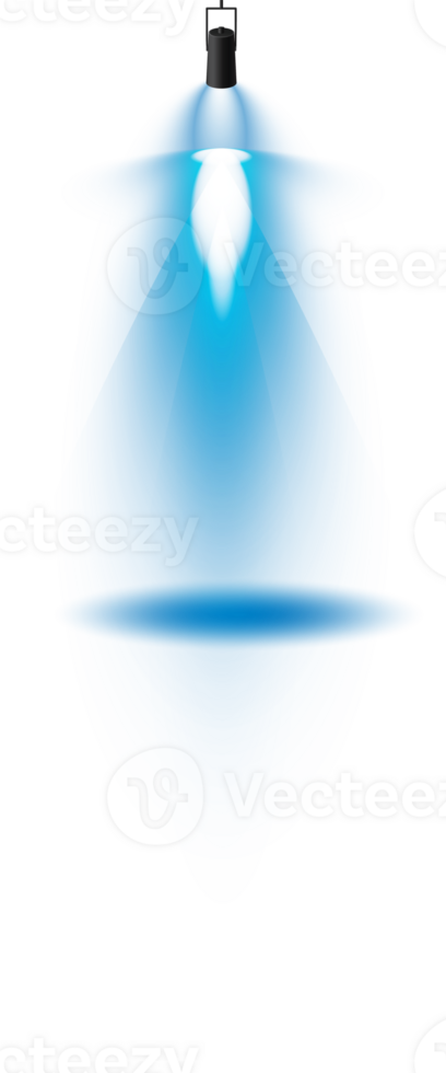 Bright blue Spotlight. Scene. Stage. Podium. Light Effects. Glow light effect. Glowing lamp. . Illustration number 151 png