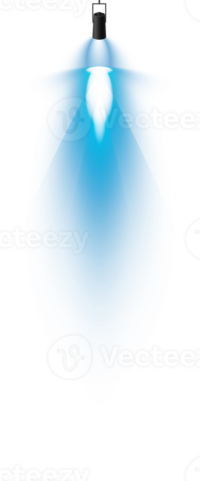 Bright blue Spotlight. Scene. Stage. Podium. Light Effects. Glow light effect. Glowing lamp. . Illustration number 131 png