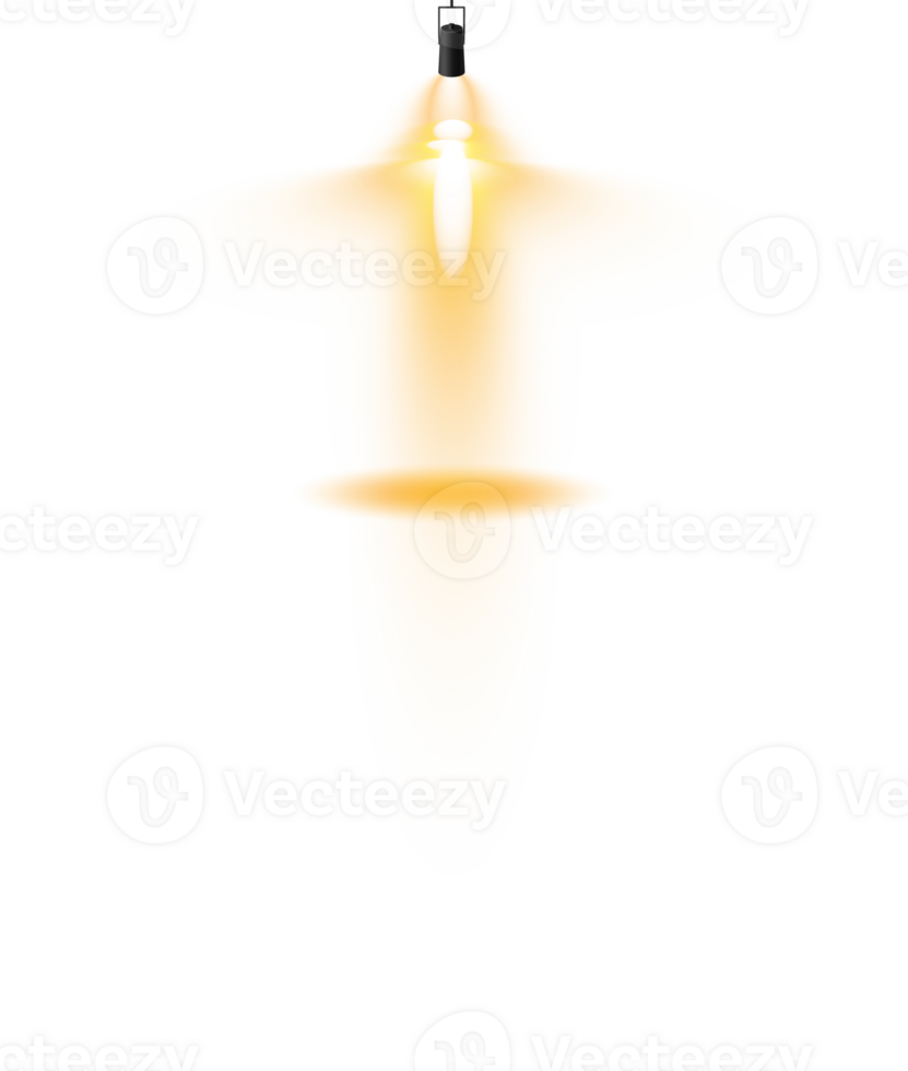 Bright Yellow or Golden Spotlight. Scene. Stage. Podium. Light Effects. Glow light effect. Glowing lamp. . Illustration number 116 png