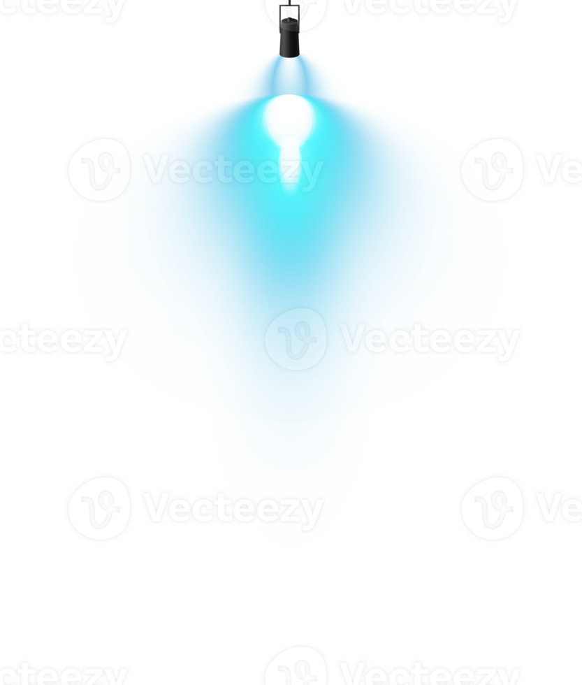Bright blue Spotlight. Scene. Stage. Podium. Light Effects. Glow light effect. Glowing lamp. . Illustration number 127 png