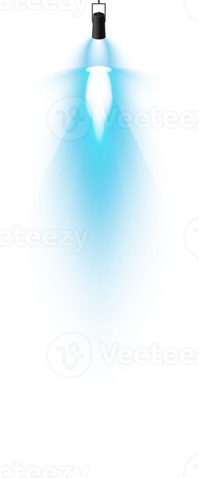 Bright blue Spotlight. Scene. Stage. Podium. Light Effects. Glow light effect. Glowing lamp. . Illustration number 126 png