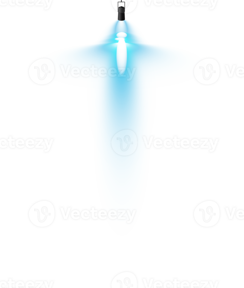 Bright blue Spotlight. Scene. Stage. Podium. Light Effects. Glow light effect. Glowing lamp. . Illustration number 118 png