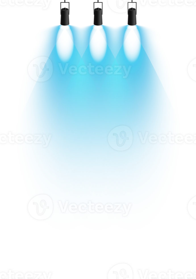 Bright blue Spotlight. Scene. Stage. Podium. Light Effects. Glow light effect. Glowing lamp. . Illustration number 108 png