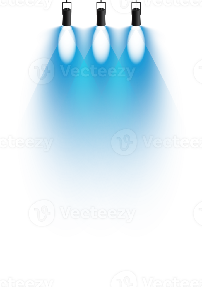 Bright blue Spotlight. Scene. Stage. Podium. Light Effects. Glow light effect. Glowing lamp. . Illustration number 109 png