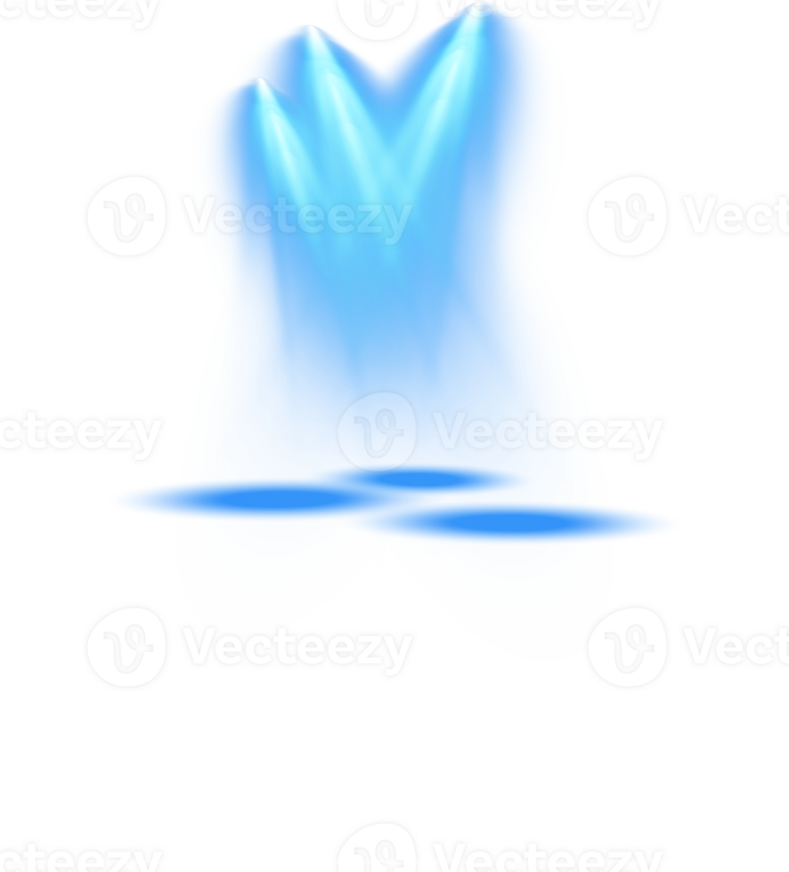 Bright blue Spotlight. Scene. Stage. Podium. Light Effects. Glow light effect. Glowing lamp. . Illustration number 98 png