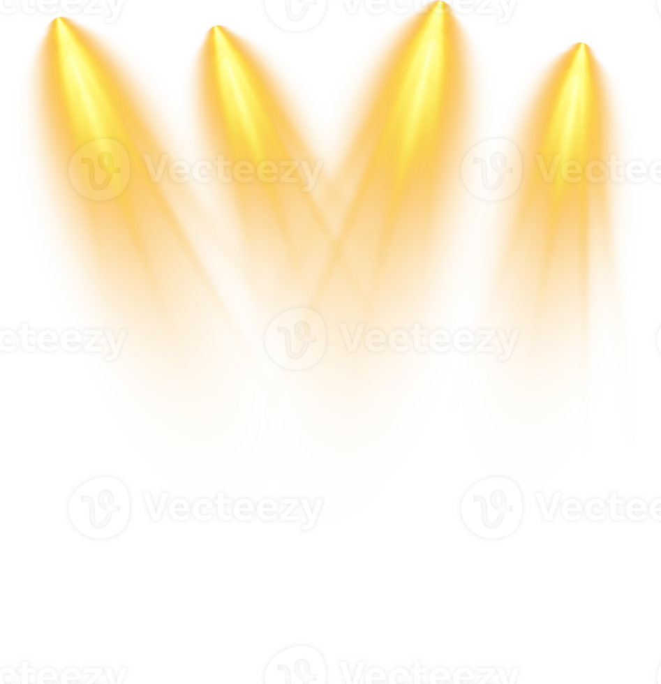 Bright Yellow or Golden Spotlight. Scene. Stage. Podium. Light Effects. Glow light effect. Glowing lamp. . Illustration number 84 png