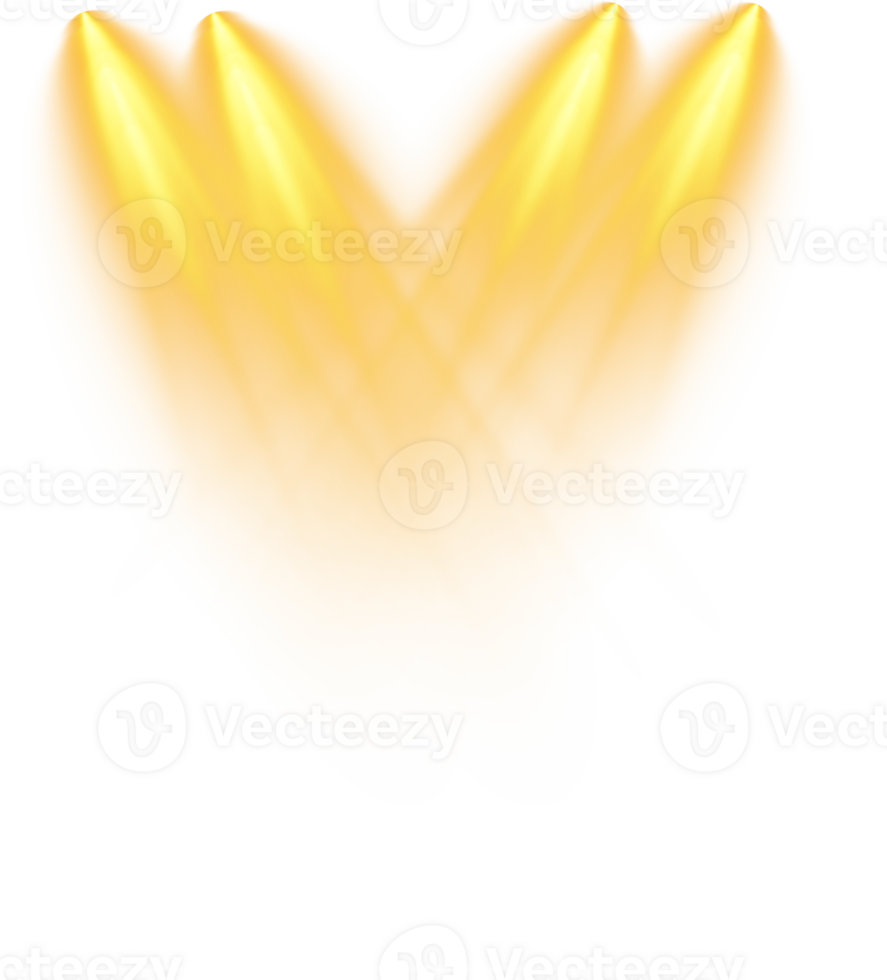 Bright Yellow or Golden Spotlight. Scene. Stage. Podium. Light Effects. Glow light effect. Glowing lamp. . Illustration number 72 png