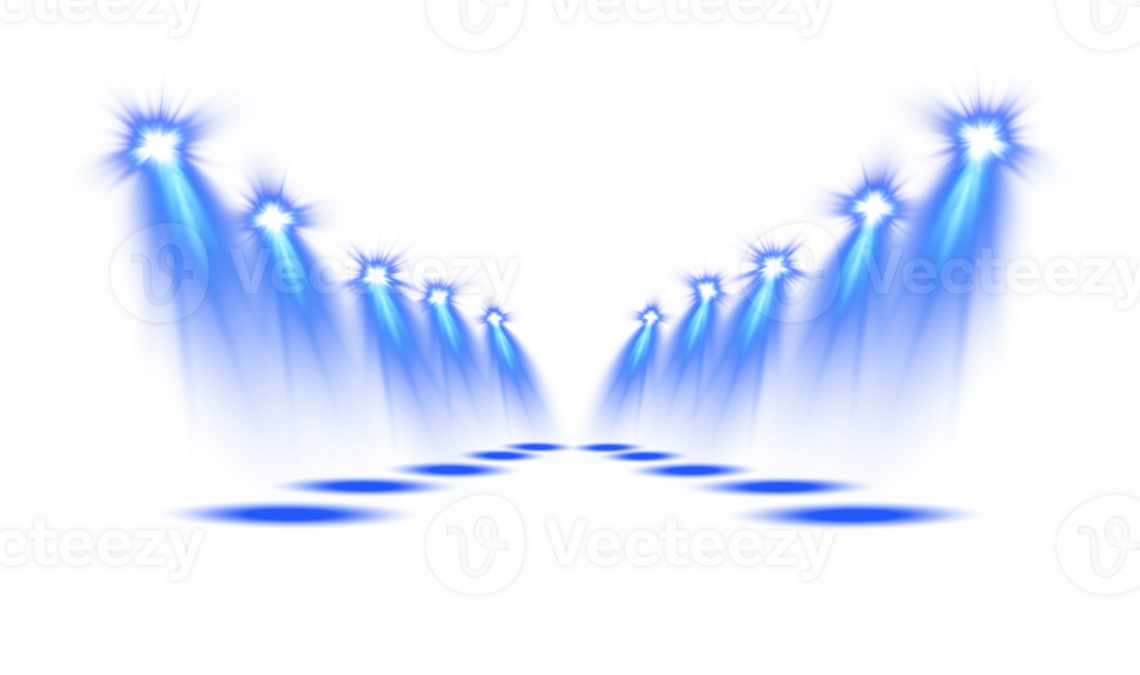 Bright blue Spotlight. Scene. Stage. Podium. Light Effects. Glow light effect. Glowing lamp. . Illustration number 34 png