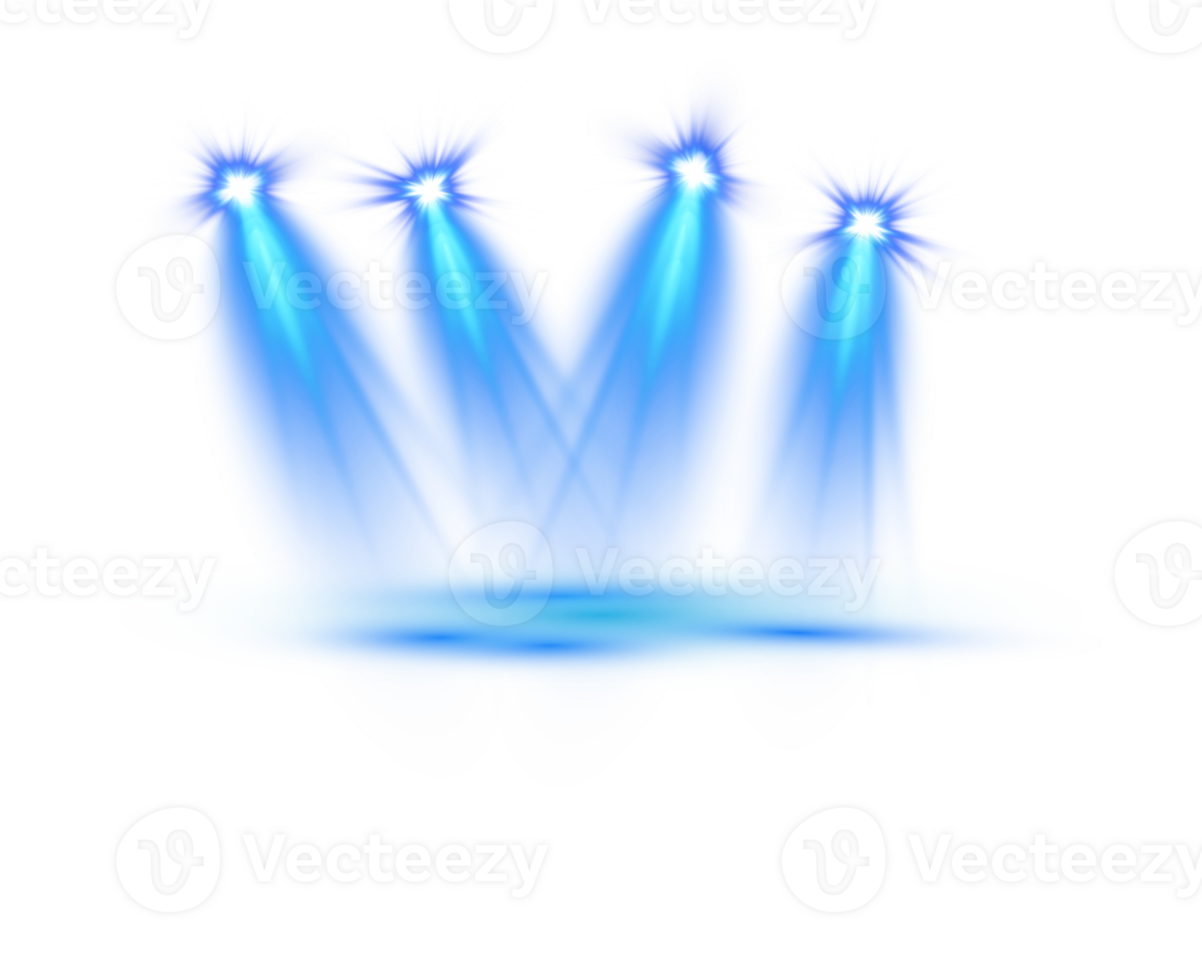 Bright blue Spotlight. Scene. Stage. Podium. Light Effects. Glow light effect. Glowing lamp. . Illustration number 32 png