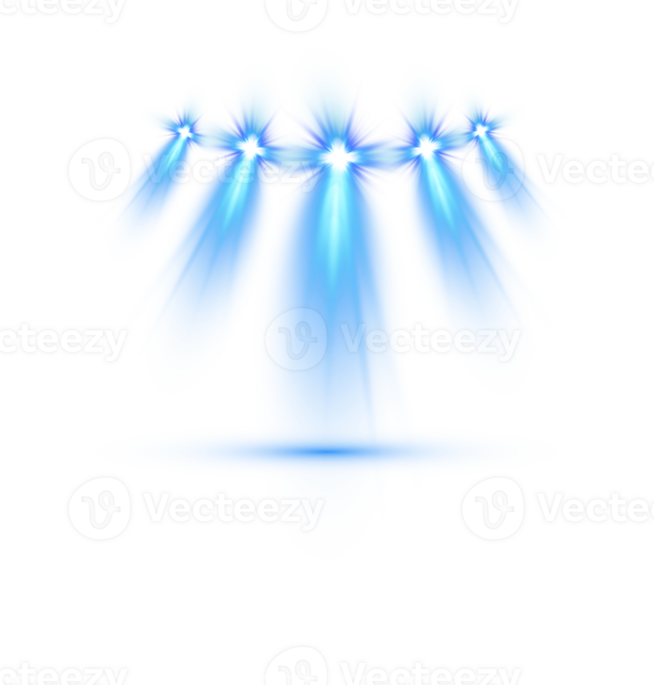 Bright blue Spotlight. Scene. Stage. Podium. Light Effects. Glow light effect. Glowing lamp. . Illustration number 19 png