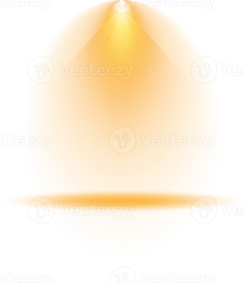 Bright Yellow or Golden Spotlight. Scene. Stage. Podium. Light Effects. Glow light effect. Glowing lamp. . Illustration number 7 png