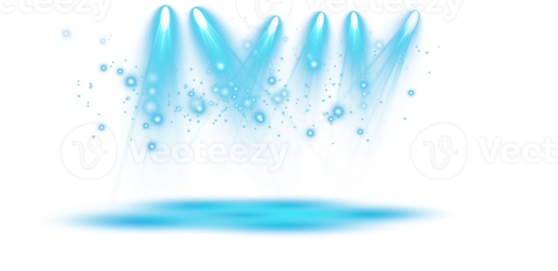 Bright blue Spotlight. Scene. Stage. Podium. Light Effects. Glow light effect. Glowing lamp. . Illustration number 4 png