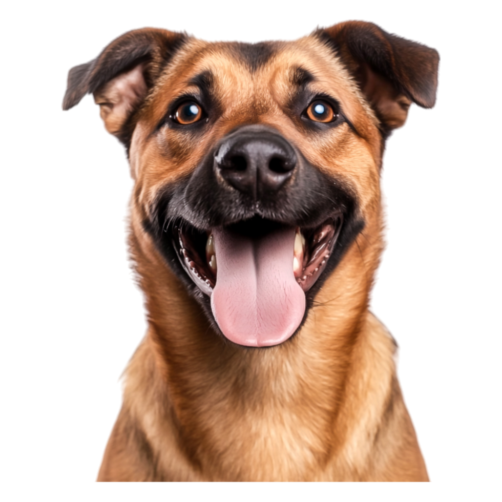 Happy Smiling Dog with Bright Eyes and Playful Expression png