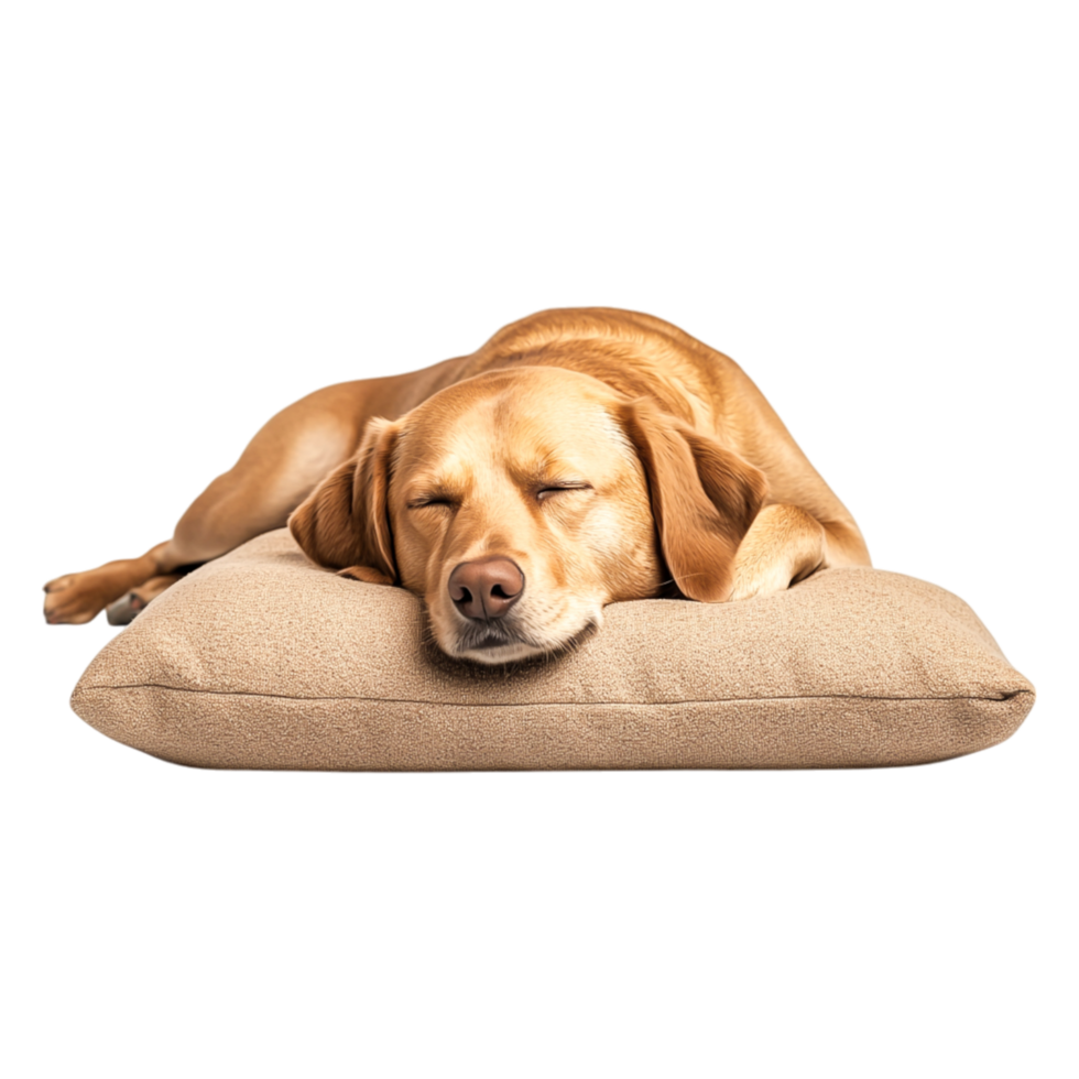 Relaxing Golden Retriever Dog Peacefully Sleeping Soft Cushion png