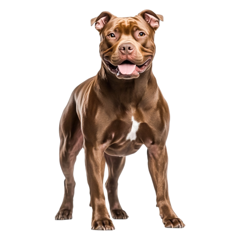 Happy Brown Dog Standing Proudly with Bright Smile in Studio Lighting png