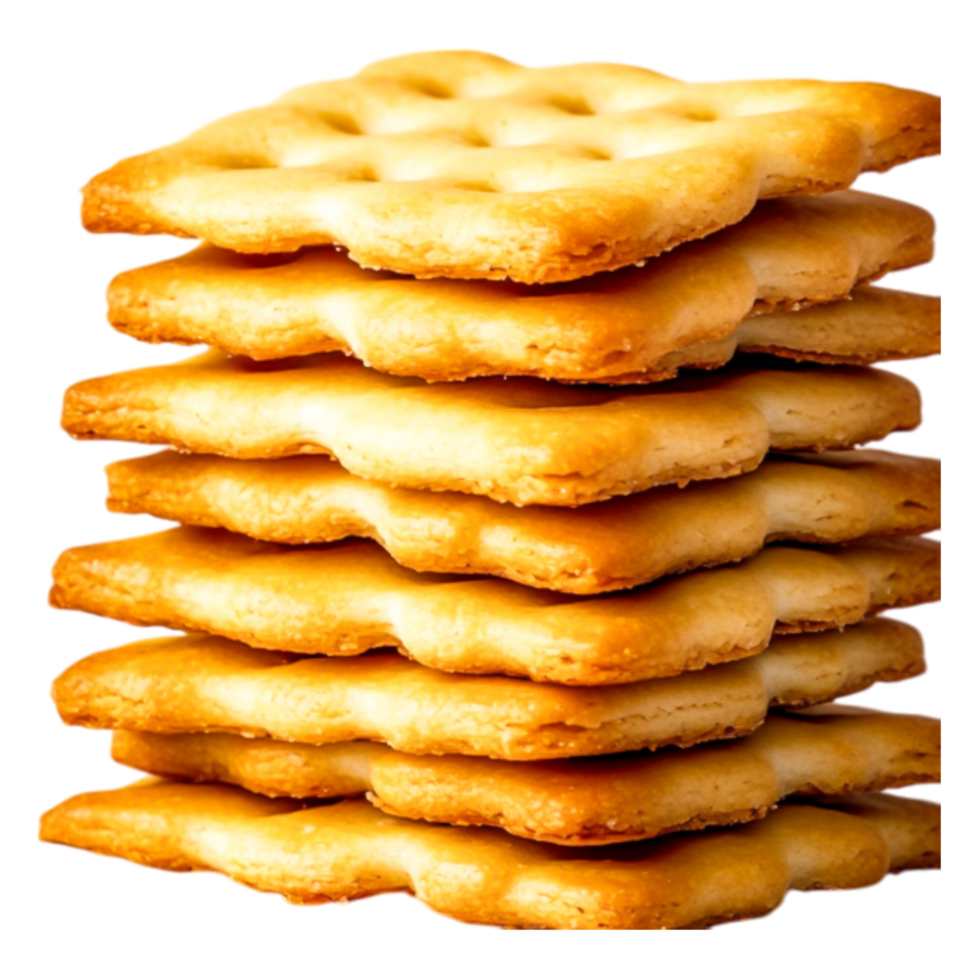 Stacked Crisp Cookies with Golden Brown Texture and Light Color Contrast png