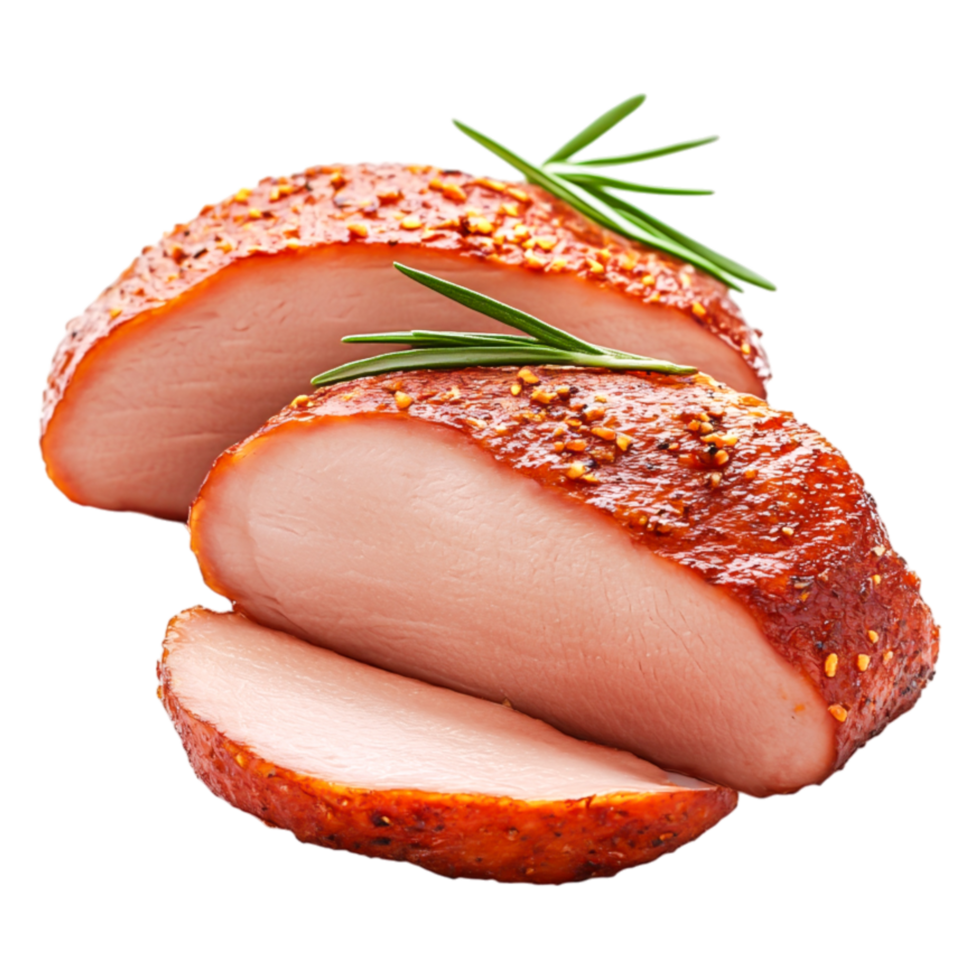 Sliced Cooked Chicken Breast with Herbs png