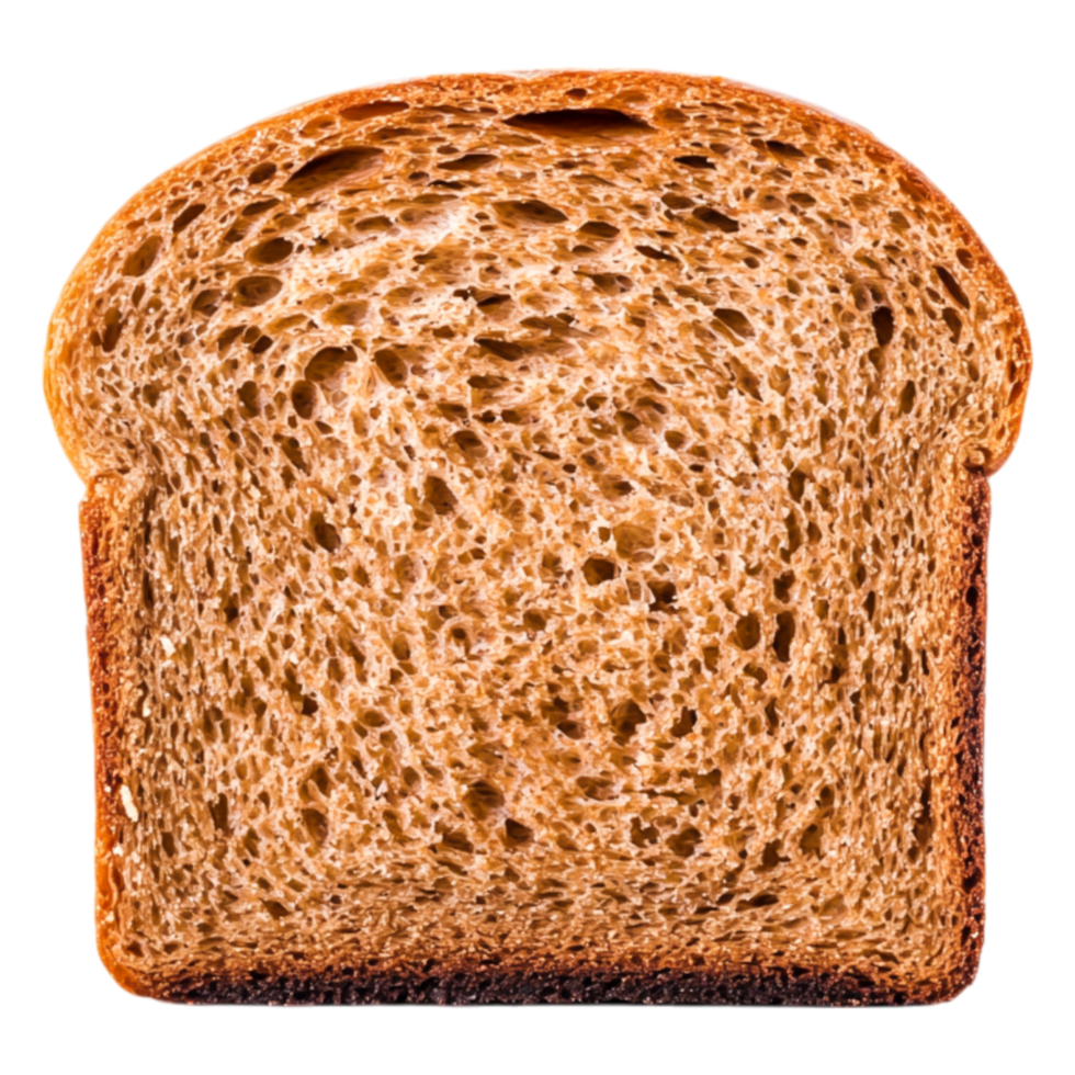 Freshly Baked Whole Grain Bread Slice with Texture and Detail png